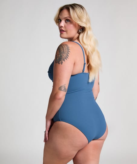 Maillot de bain Shaping Scallop, Bleu