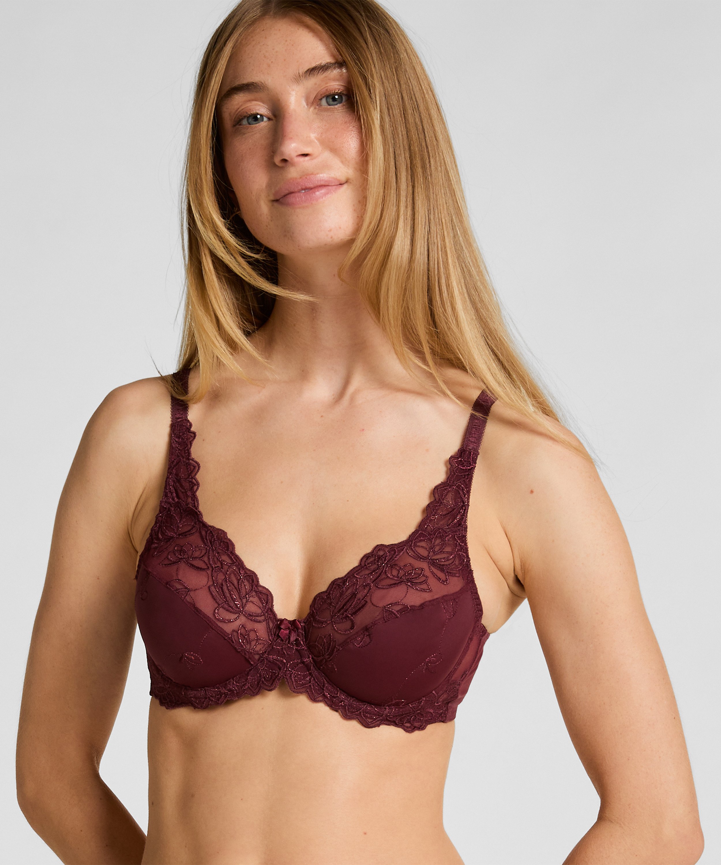 Soutien-gorge à armatures non-préformé Diva, Rouge, main