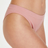 Slip brésilien taille haute sans couture, Rose