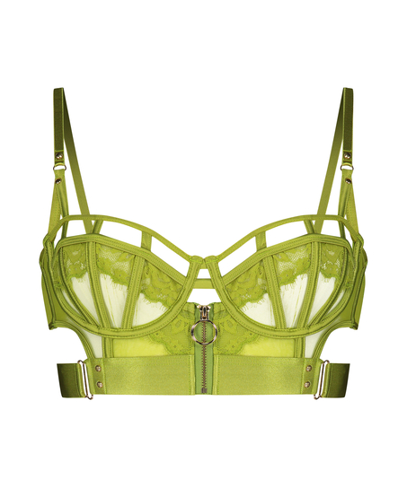Soutien-gorge à armatures non-préformé longline Sable, Vert