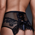 Slip br&eacute;silien Charlie Open Back, Noir