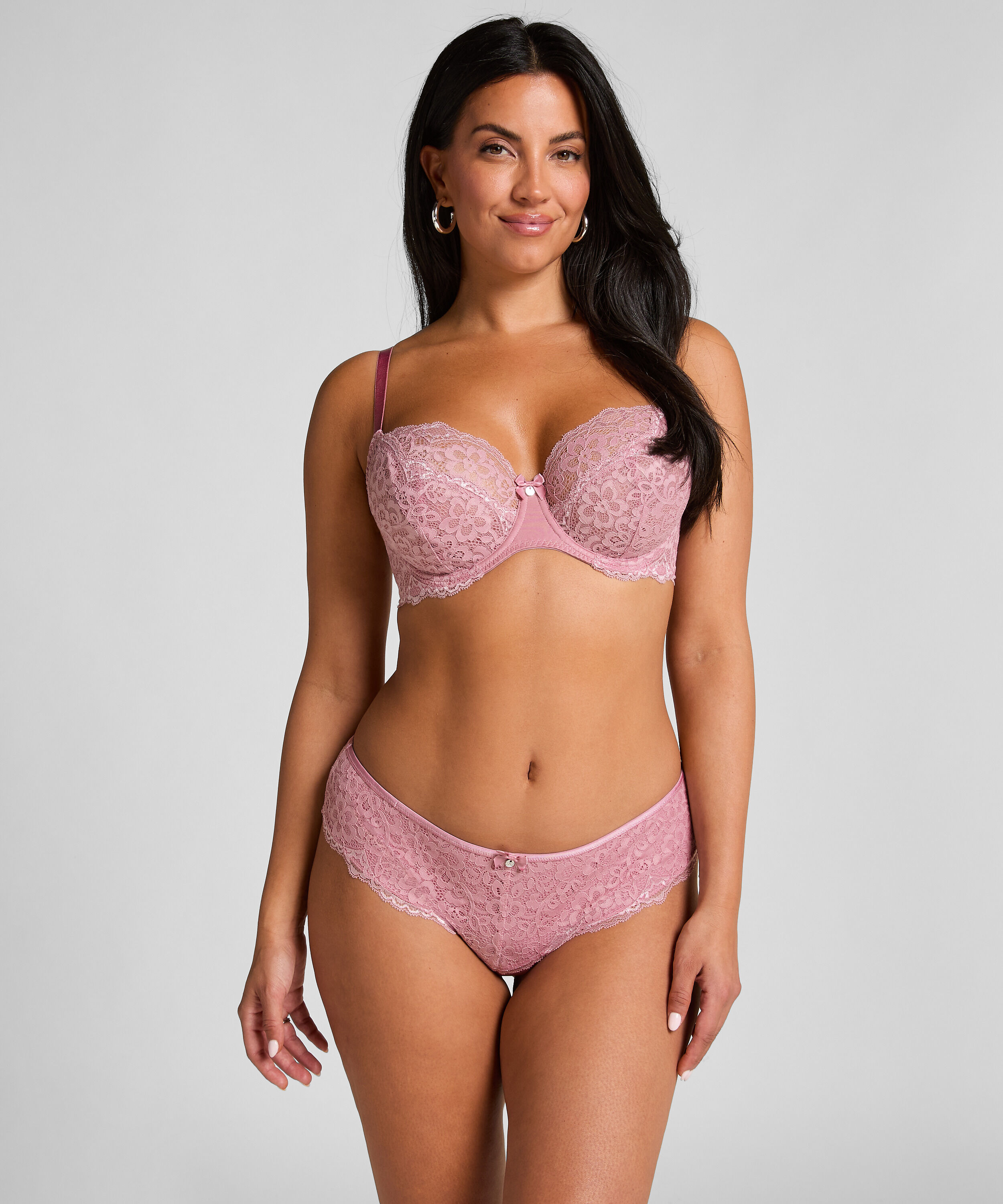 Slip brésilien Marine, Rose