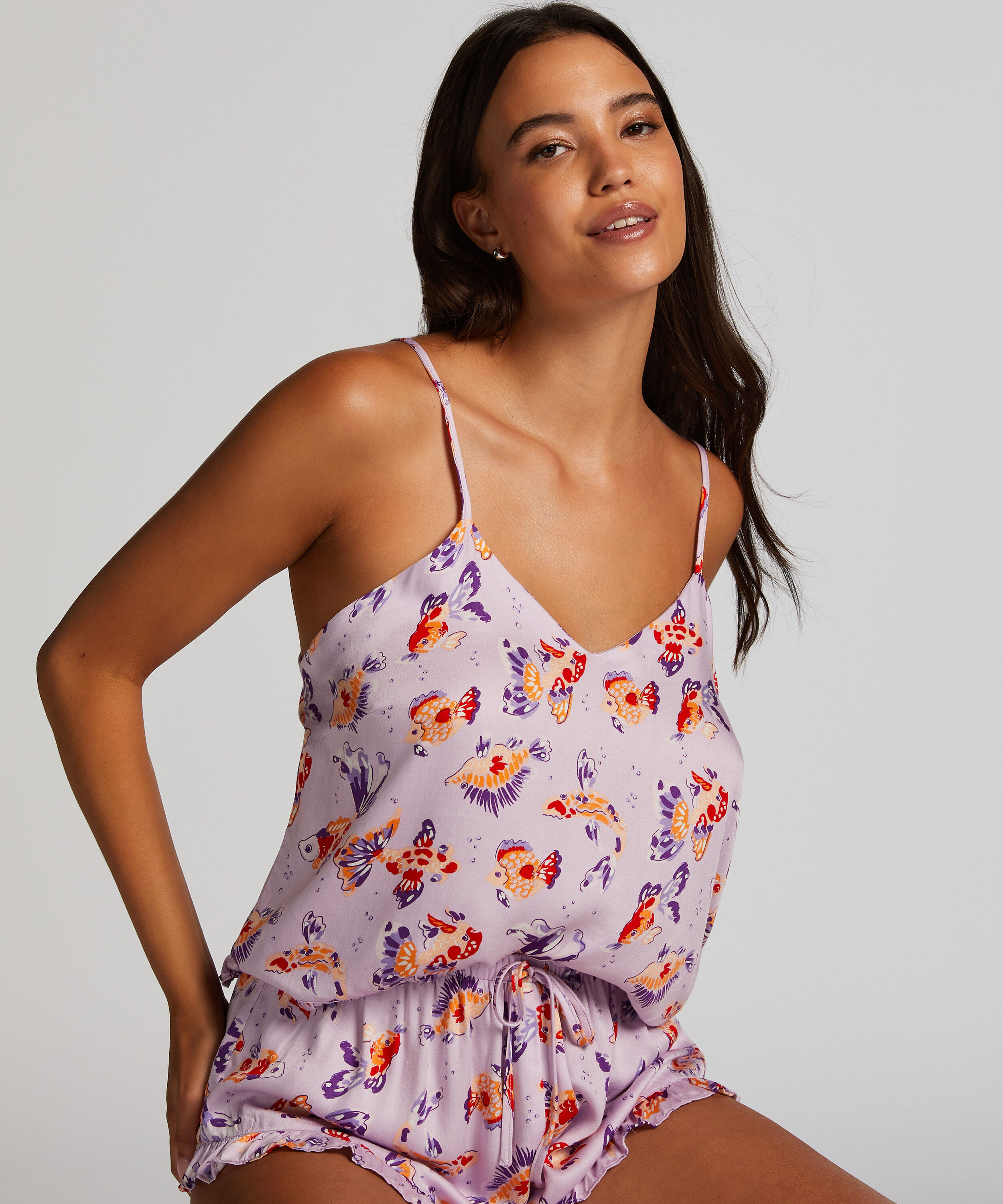 Short de pyjama Satin, Violet Short de pyjama Satin, Violet