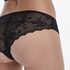 Slip brésilien iInvisible Lace Back, Noir