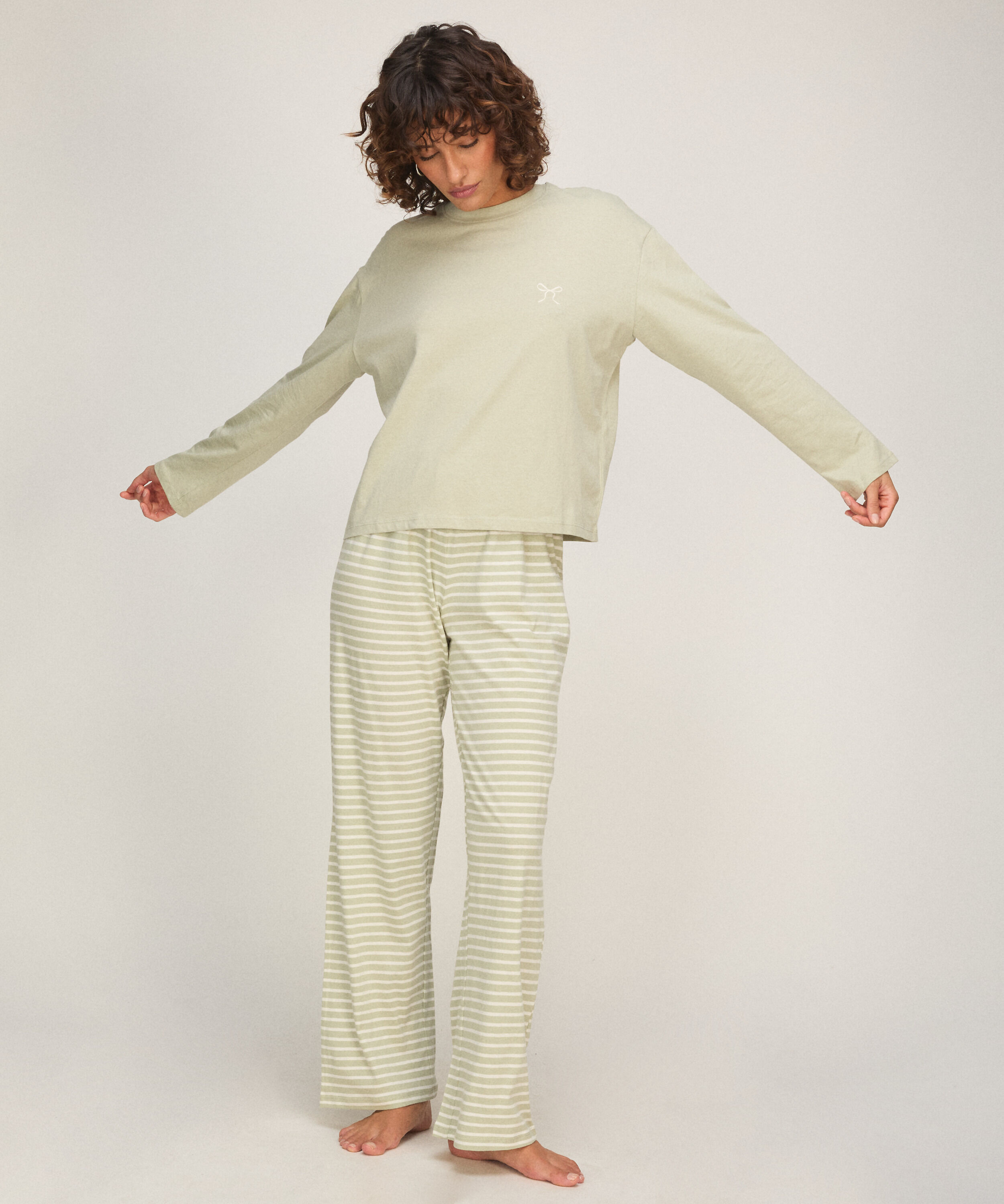 Pyjama en jersey de coton, Vert Pyjama en jersey de coton, Vert