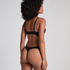 Soutien-gorge à armatures préformé push-up Deep-V, Noir