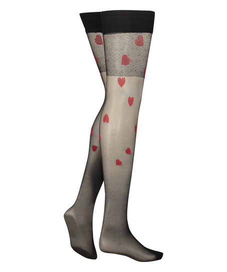 Bas autofixants 20 Deniers, Rouge