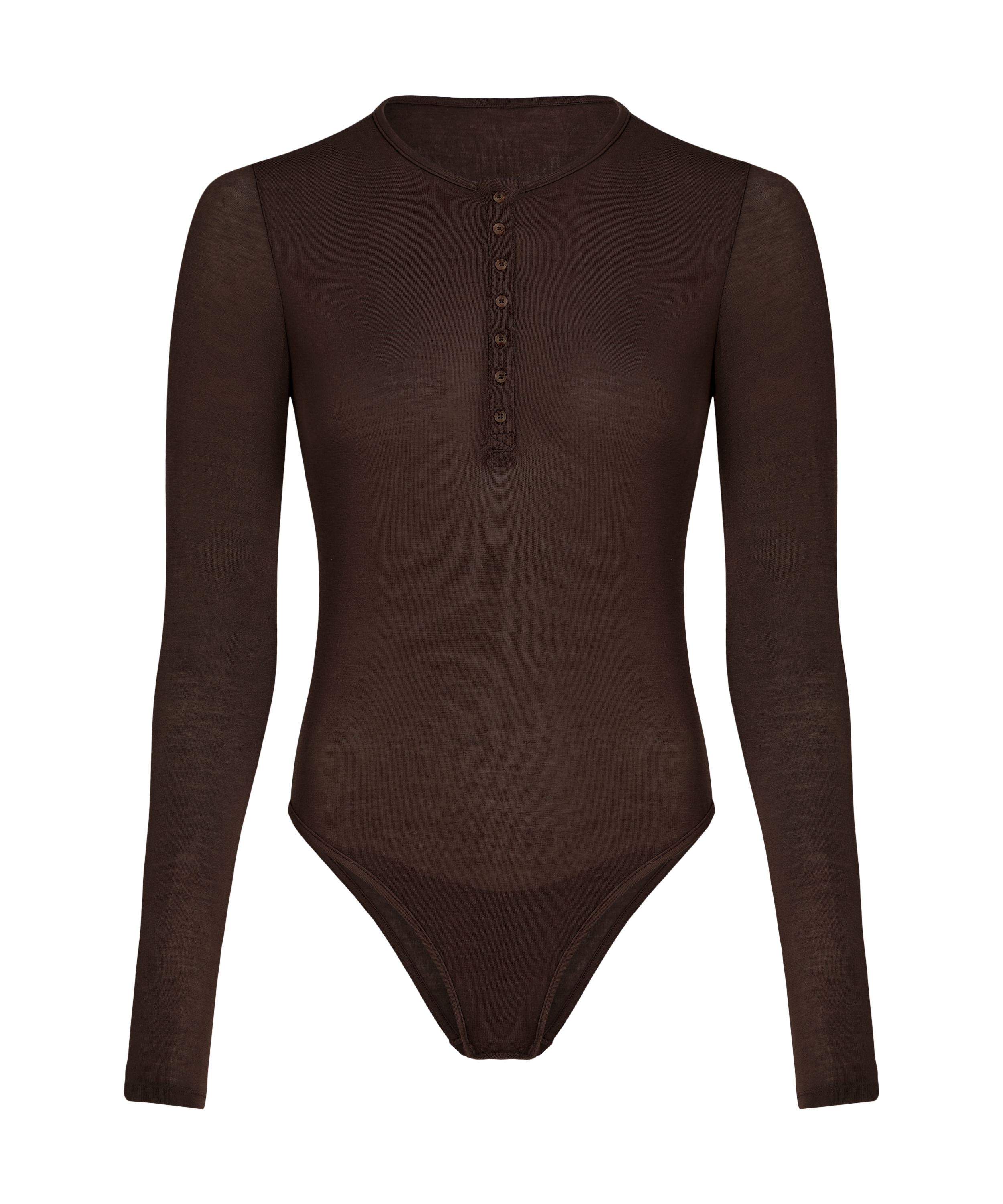 super soft Body haut avec cachemire, Marron, main