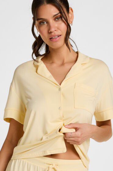Hunkemöller Veste à manches courtes en jersey Essential Jaune Hunkemöller Veste à manches courtes en jersey Essential Jaune