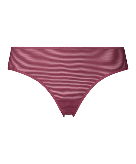 Slip brésilien invisible Stripe mesh, Rouge