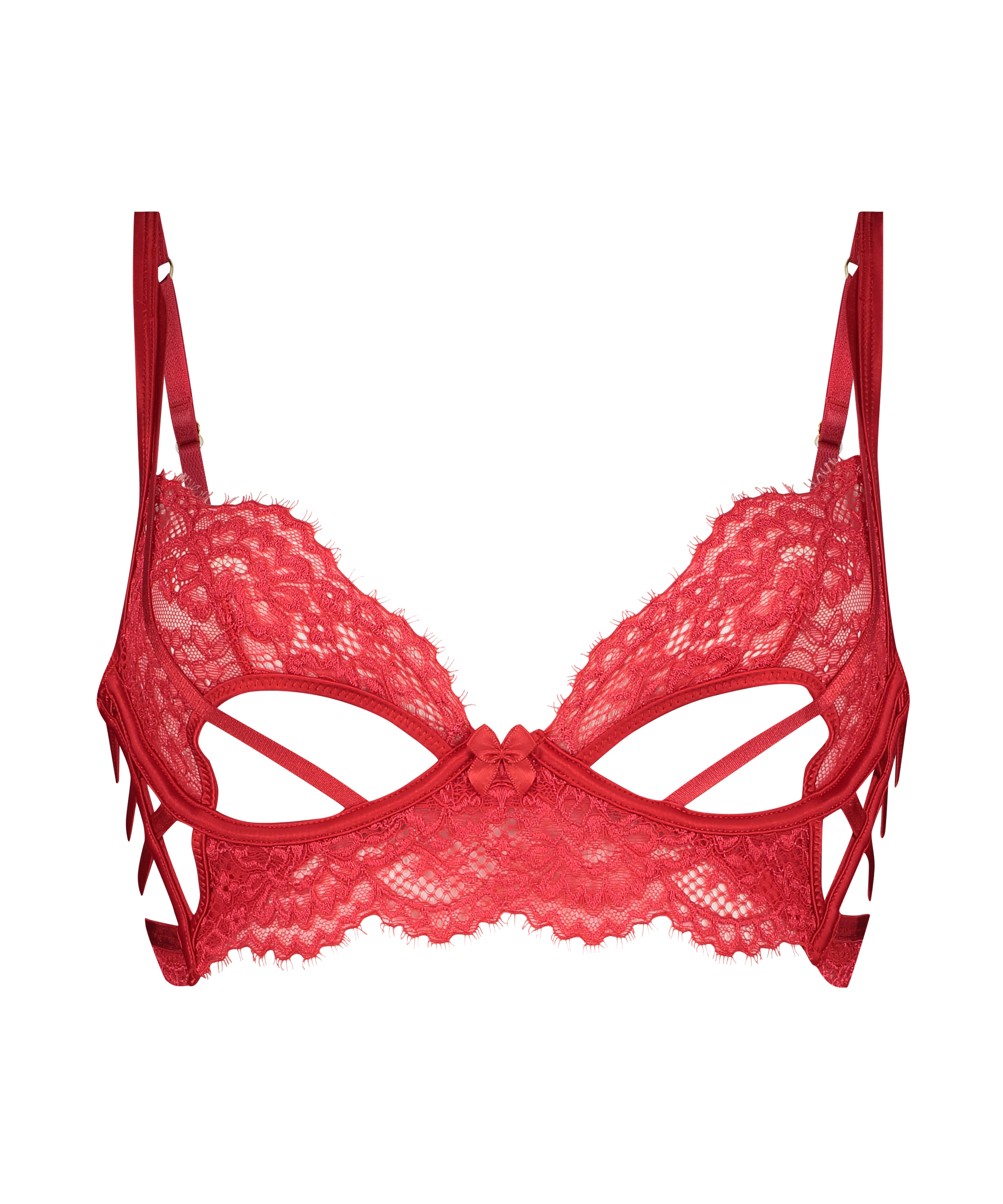 Soutien-gorge à armatures non-préformé longline Eve, Rouge, main