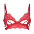 Soutien-gorge à armatures non-préformé longline Eve, Rouge