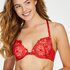 Soutien-gorge rembourré à armatures Kat, Rouge