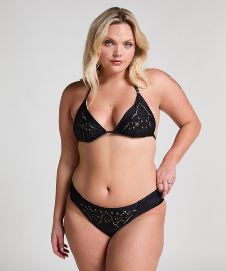 Bas de bikini Boho Rio, Noir