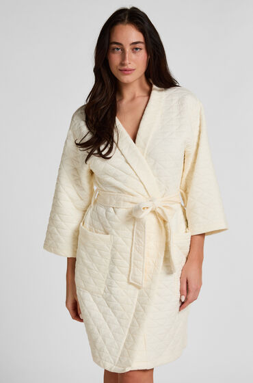 Hunkemöller Robe de Chambre Matelassee Blanc