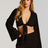 Top Haut à manches longues Knot, Noir