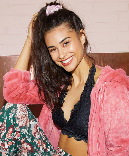 Brassière Halter Lace, Noir