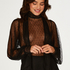 Top en dentelle, Noir