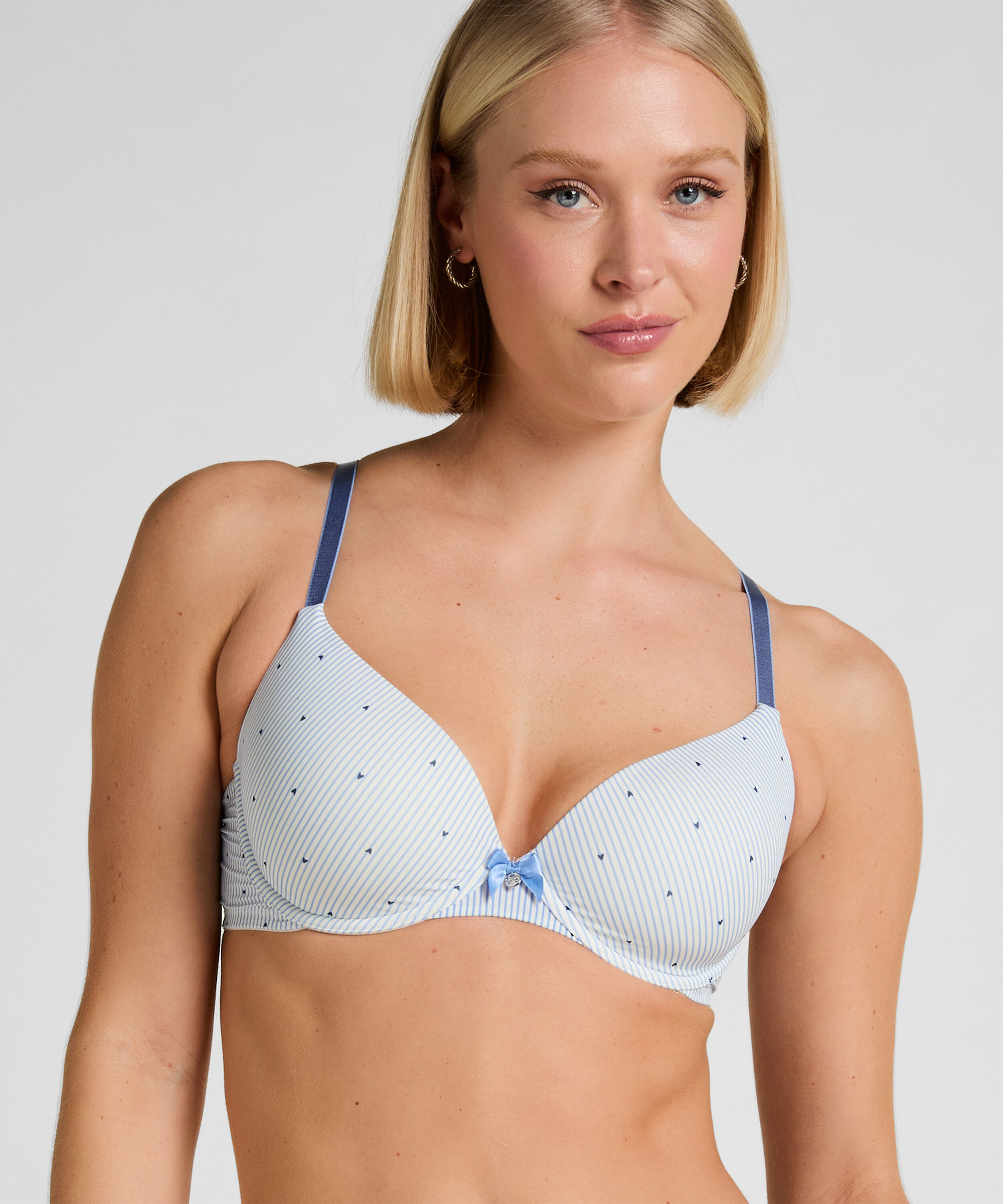 Soutien-gorge à armatures préformé Plunge, Bleu