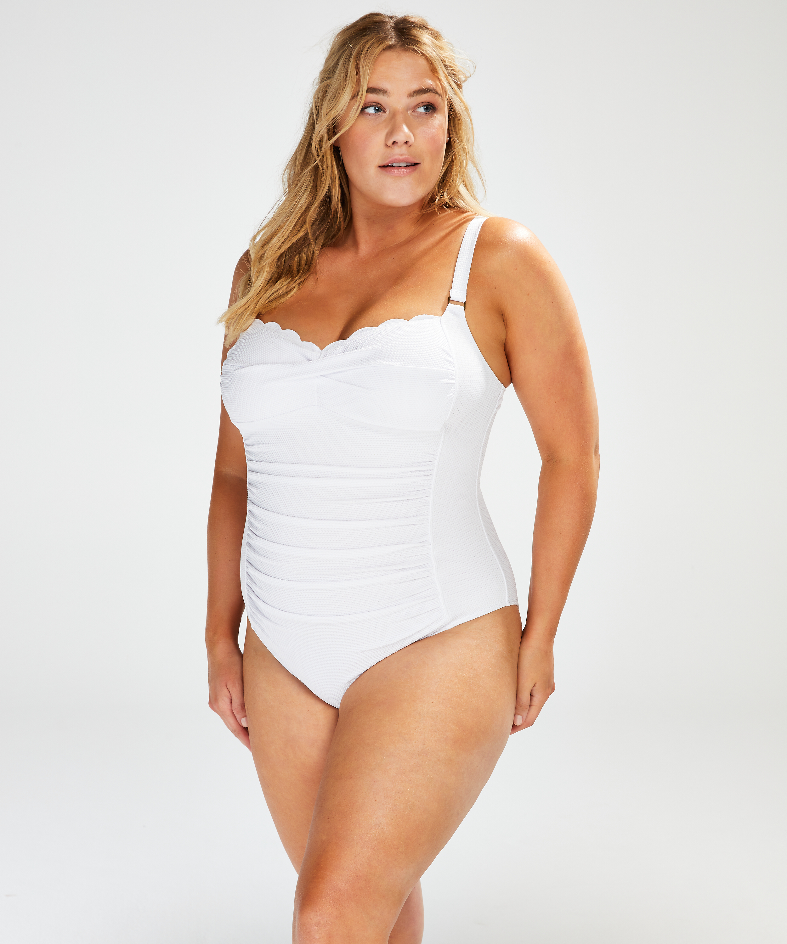 Maillot de bain Scallop Dreams Ocean, Blanc, main
