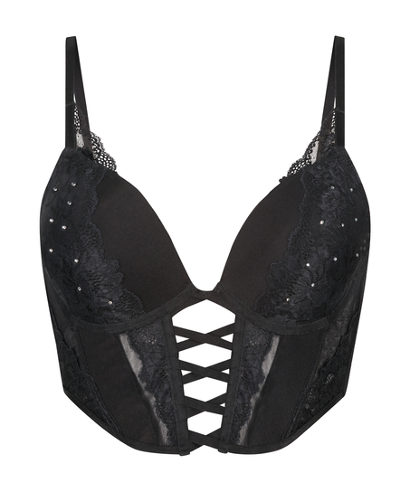 Soutien-gorge push-up à armatures préformé Gigi, Noir