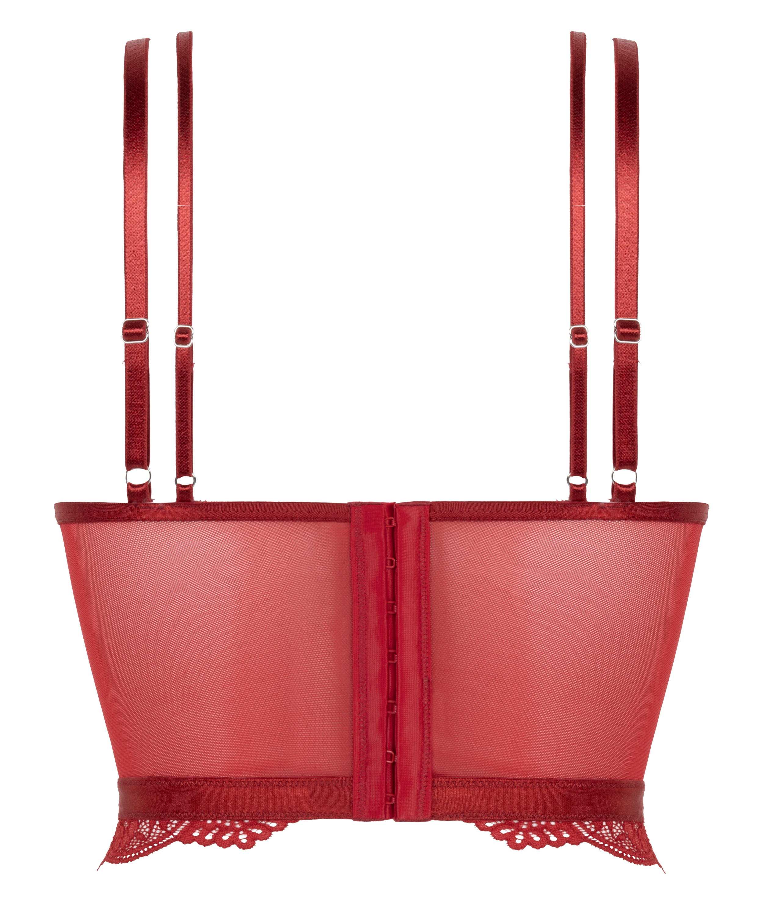 Soutien-gorge à armatures préformé push-up et longline Coco, Rouge, main