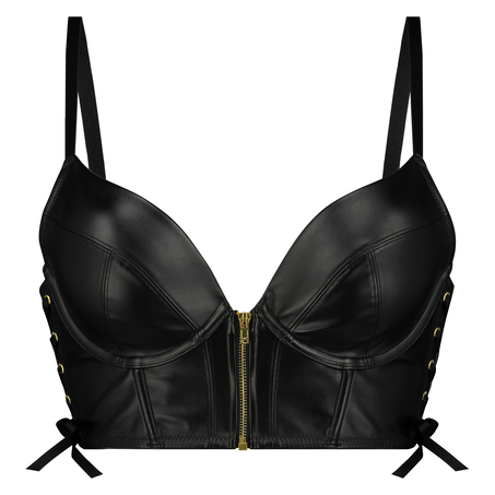Soutien-gorge &agrave; armatures pr&eacute;form&eacute; push-up Manu, Noir