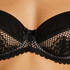 Soutien-gorge &agrave; armatures non-pr&eacute;form&eacute; Malika, Noir