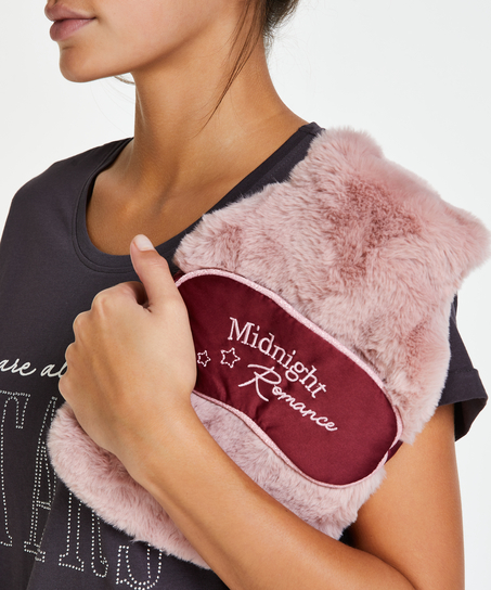 Bouillotte et masque pour les yeux, Rose
