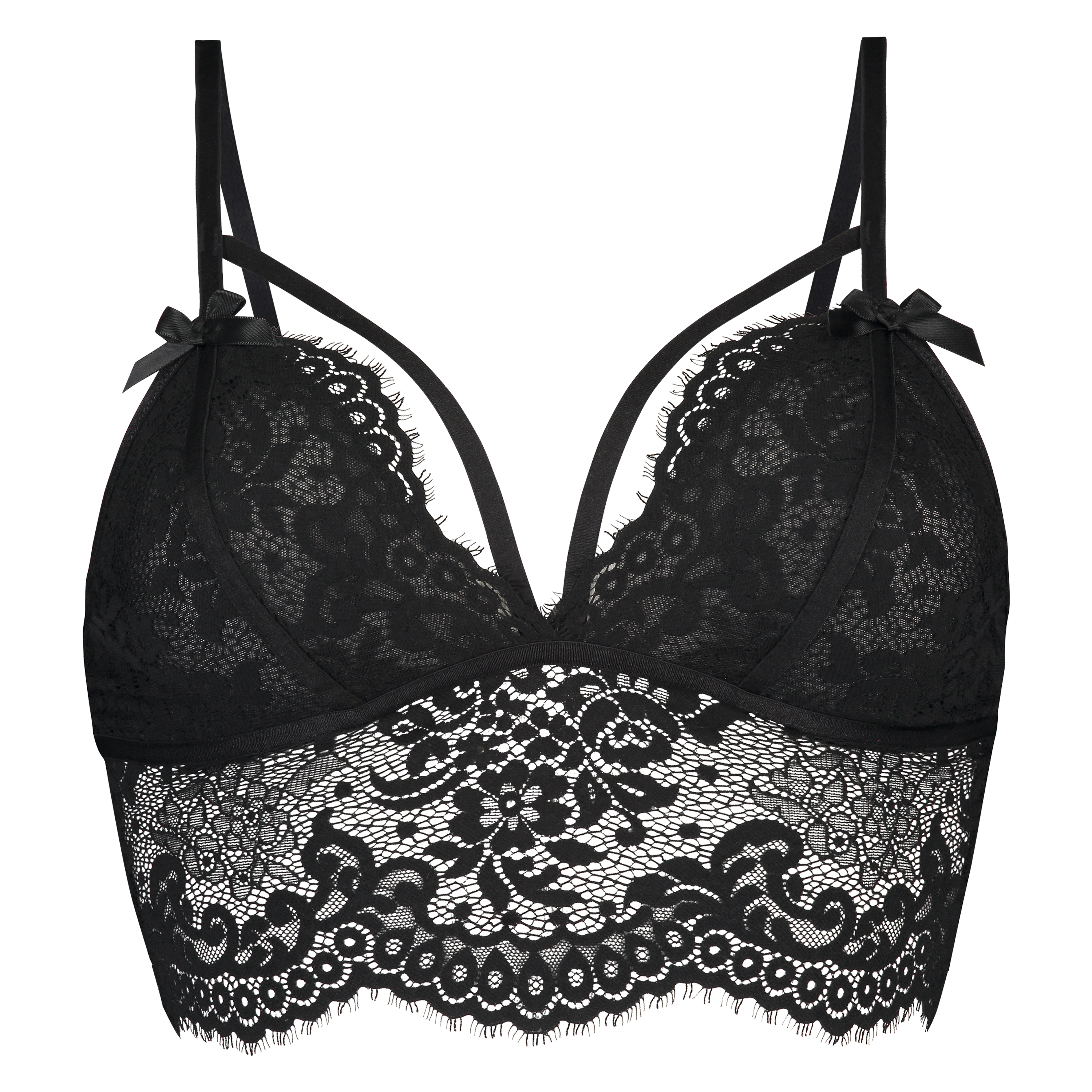 Brassière Longline Donatella, Noir, main