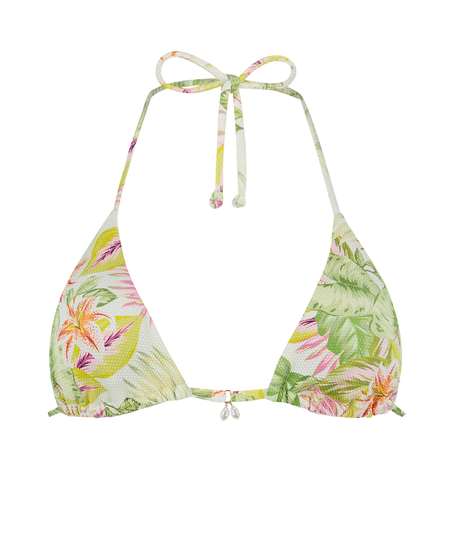 Haut de bikini triangle Tropics, Blanc