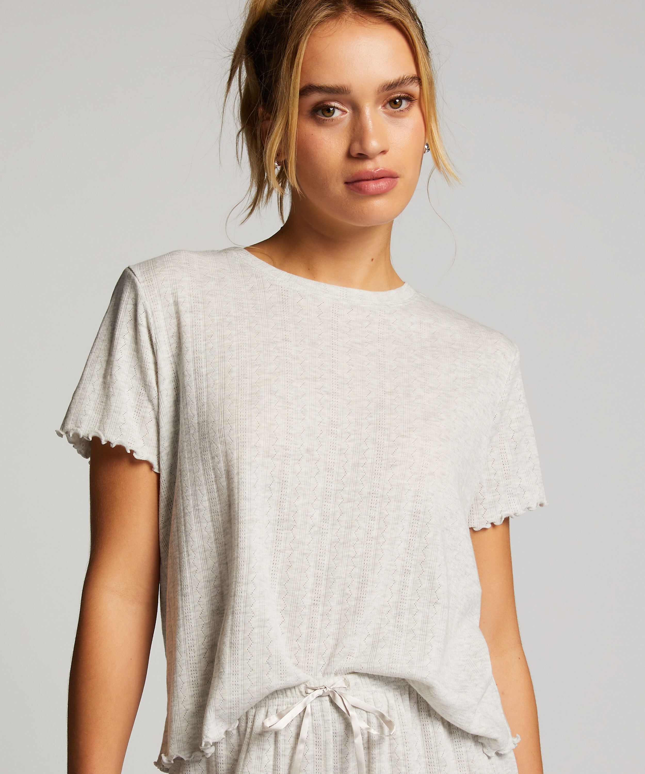 Haut de pyjama, Beige Haut de pyjama, Beige