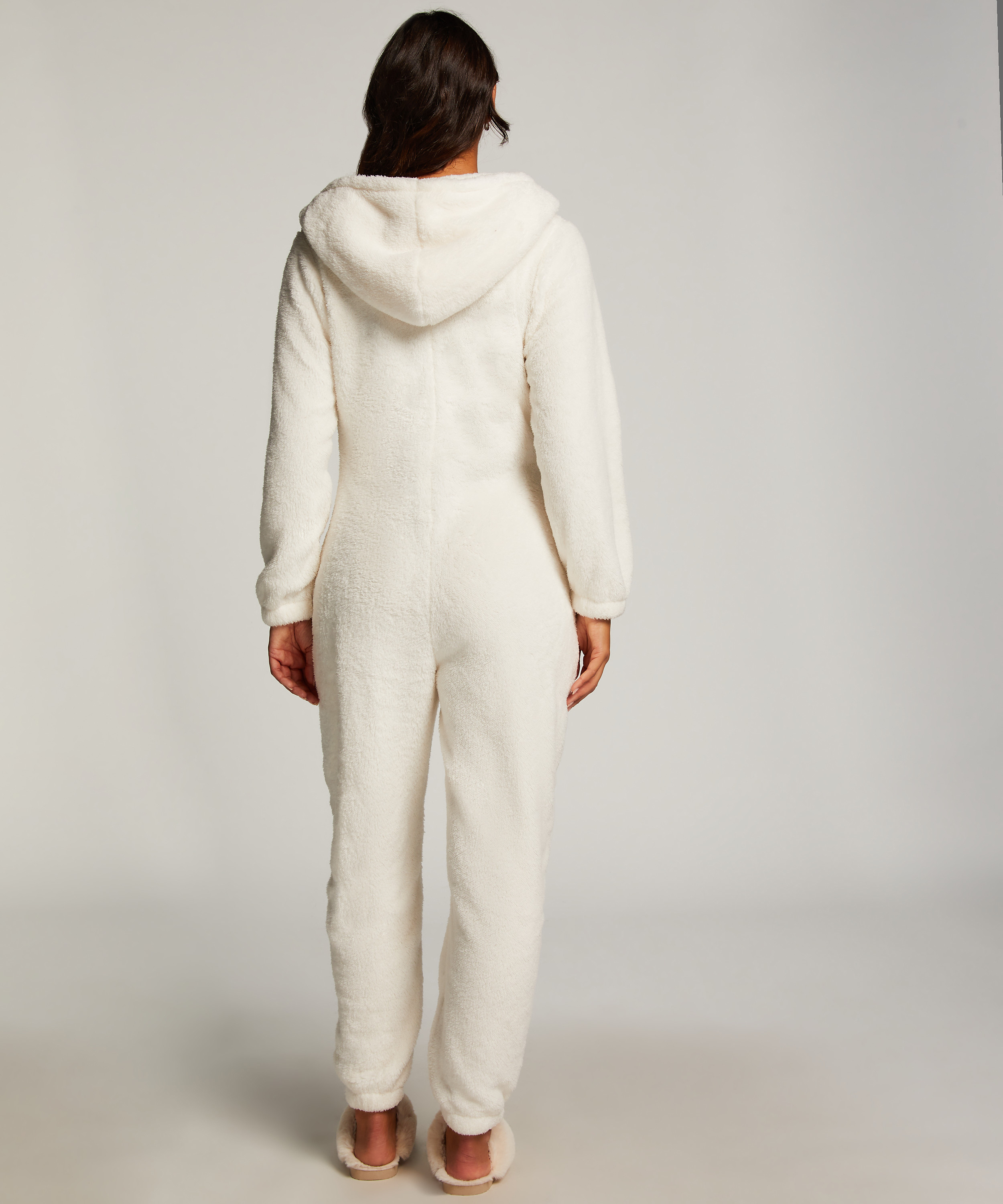 Combinaison Fleece, Blanc, main