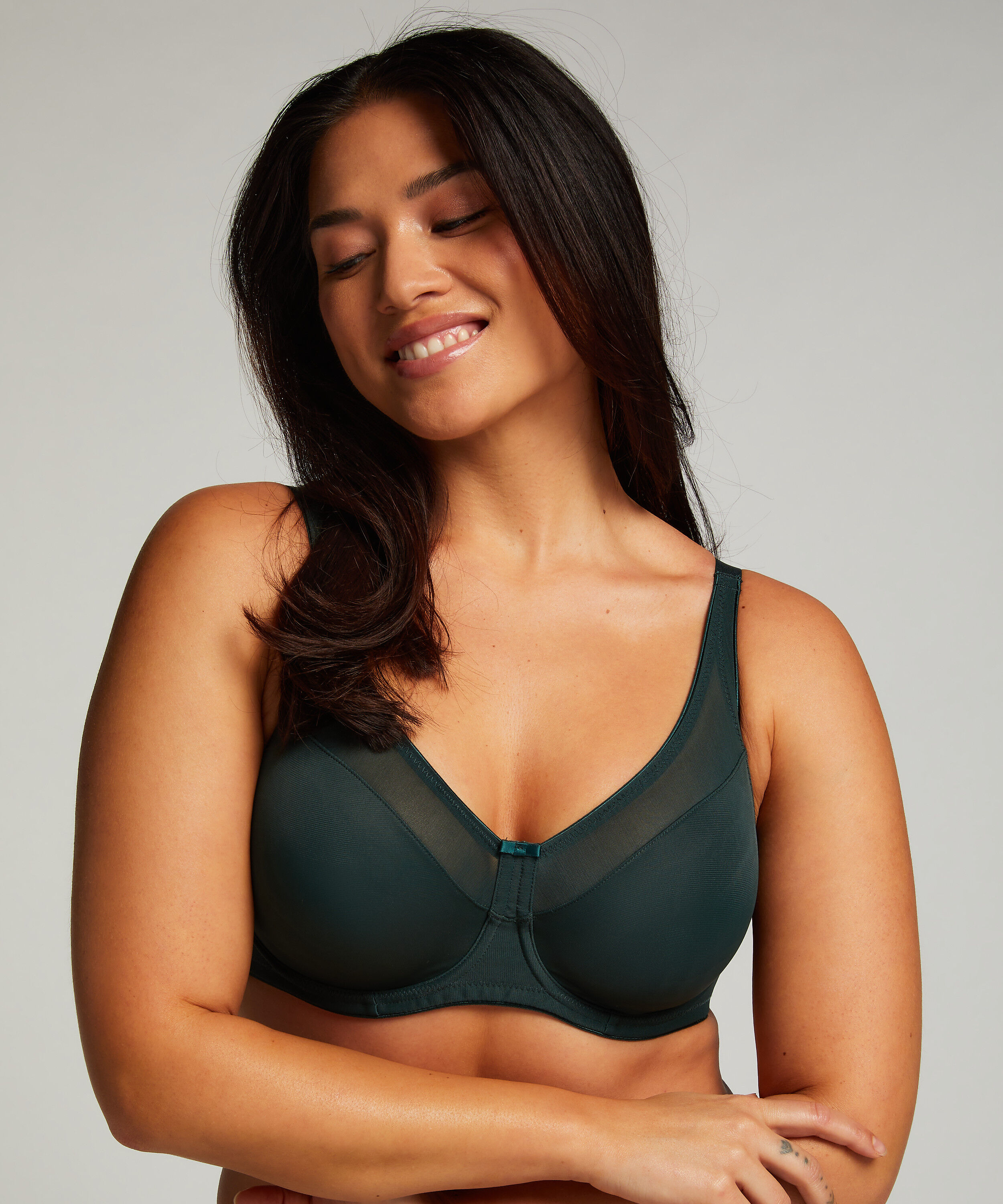 Soutien-gorge à armatures non-préformé minimiseur Nina, Vert