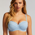 Haut de bikini &agrave; armatures &agrave; effet push-up pr&eacute;form&eacute; Scallop Taille A - E, Bleu