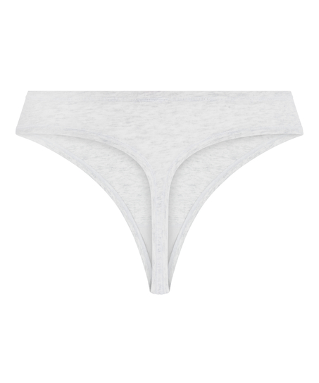 Tanga en coton doux, Gris