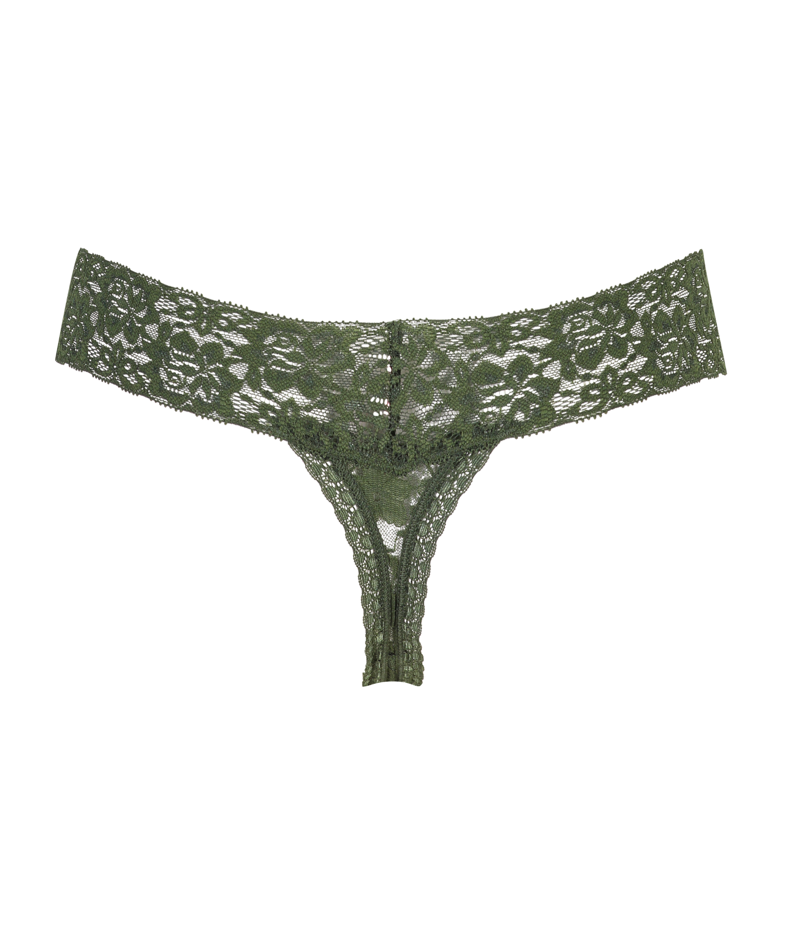 String en V taille extra basse, Vert, main