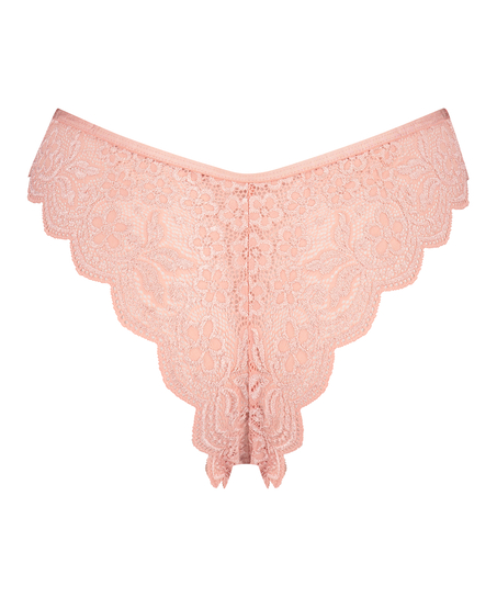 Slip brésilien jambe haute, Rose