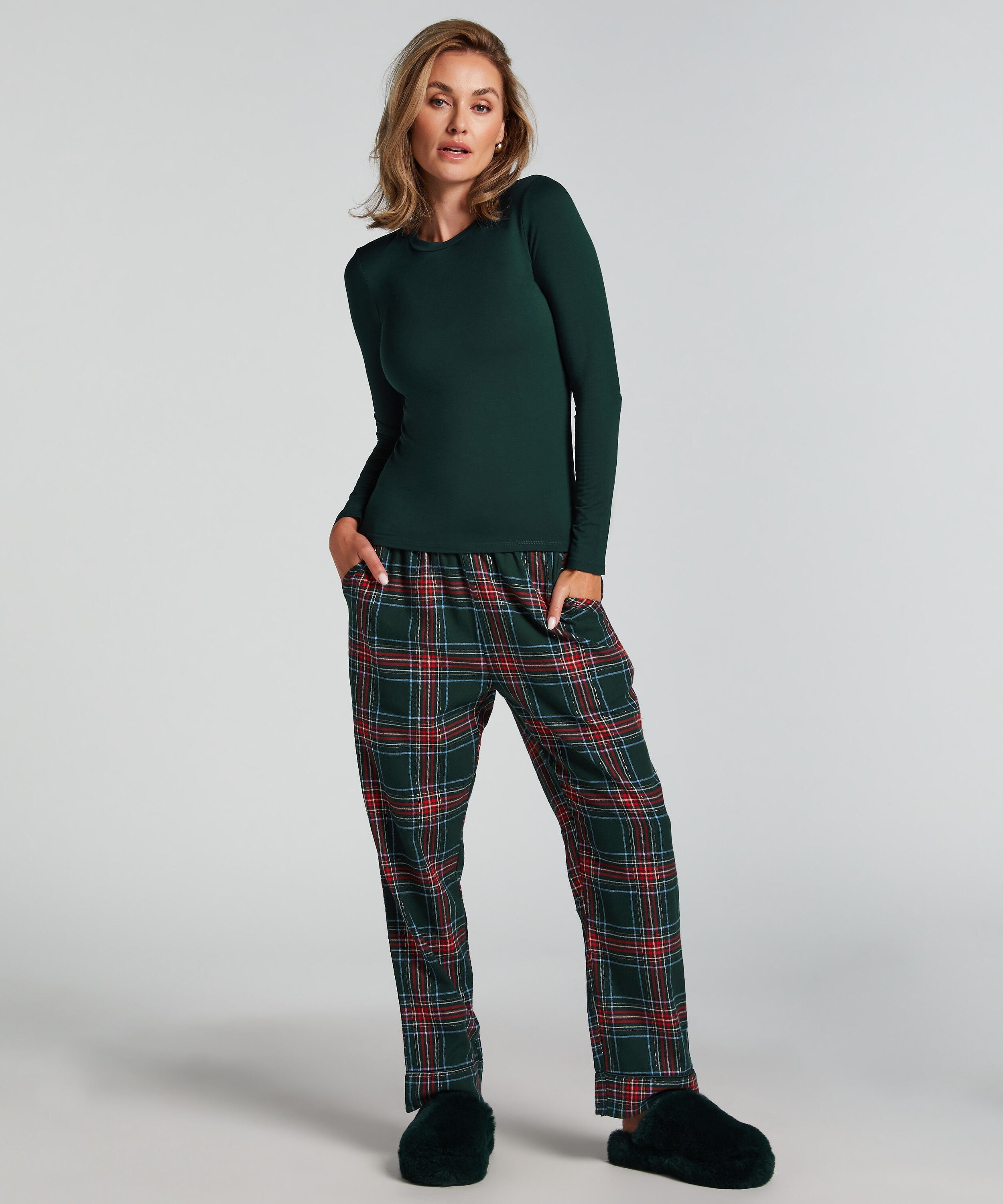 Ensemble pyjama Flannel, Vert
