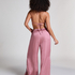 Pantalon de plage en satin, Rose