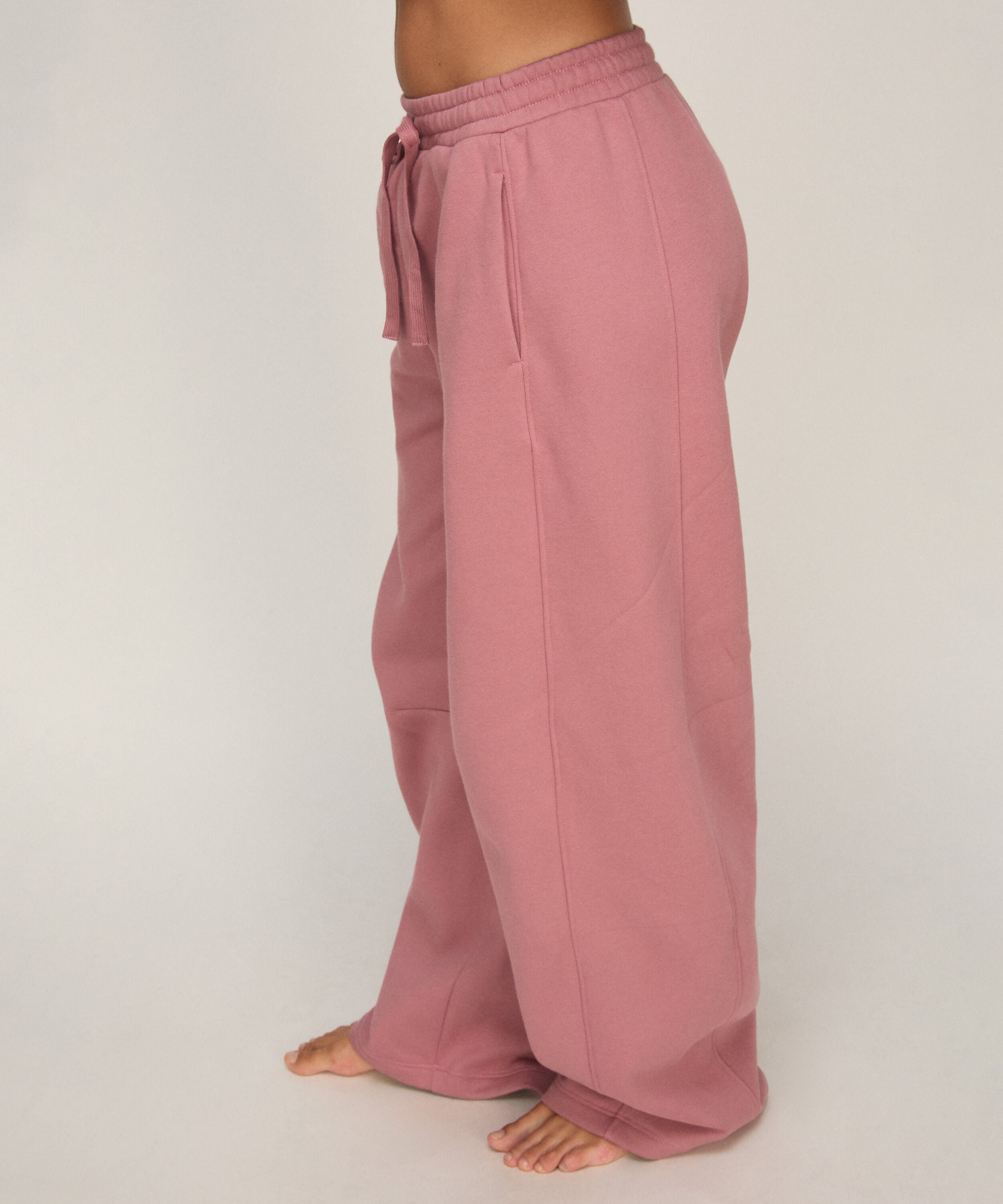 Pantalon Barrel en Molleton Brossé