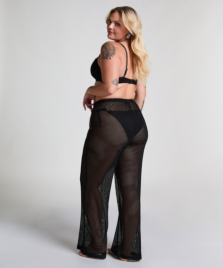 Pantalon de plage en maille, Noir