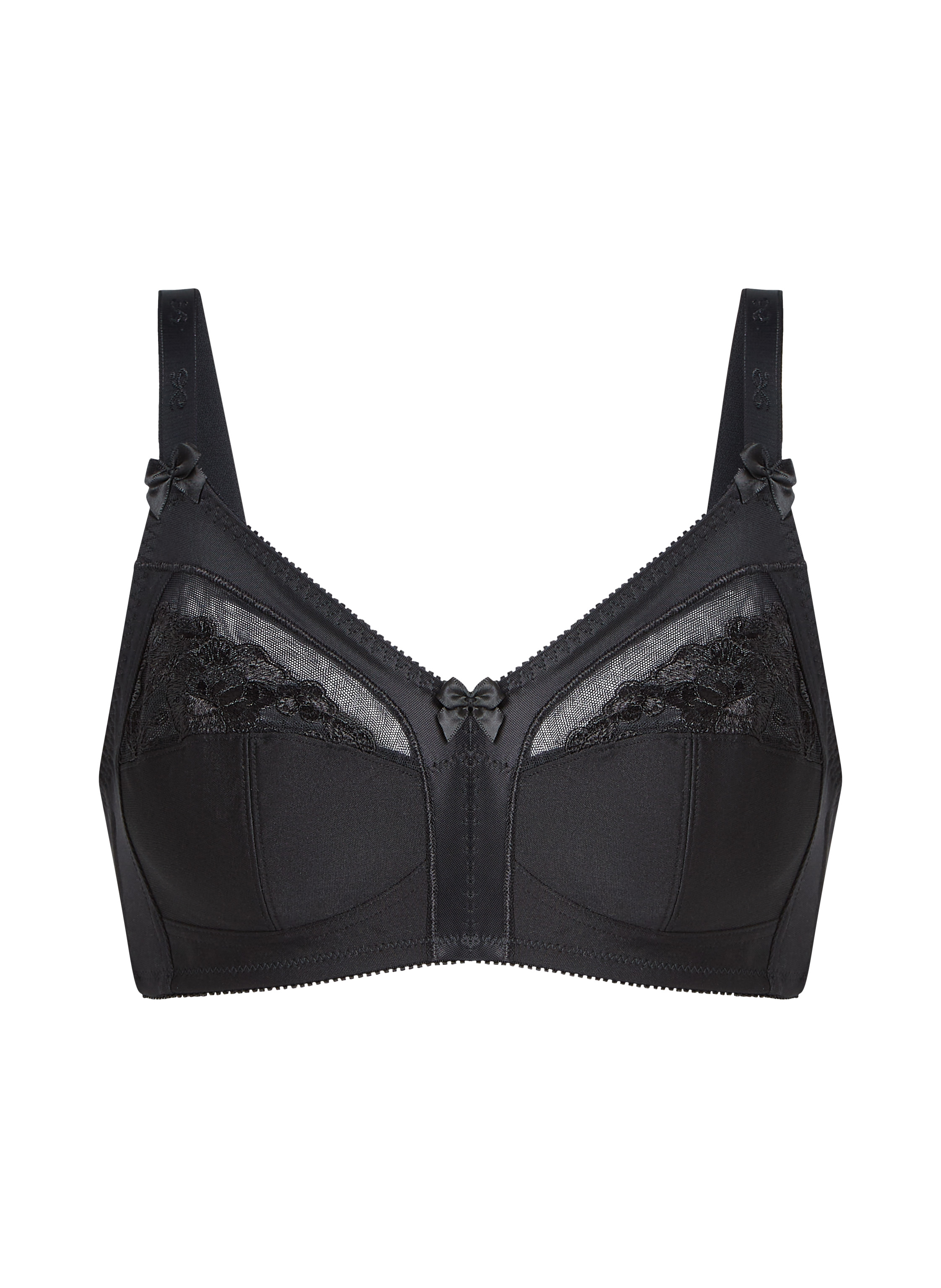 Soutien-gorge sans armatures non-préformé Sara, Noir, main