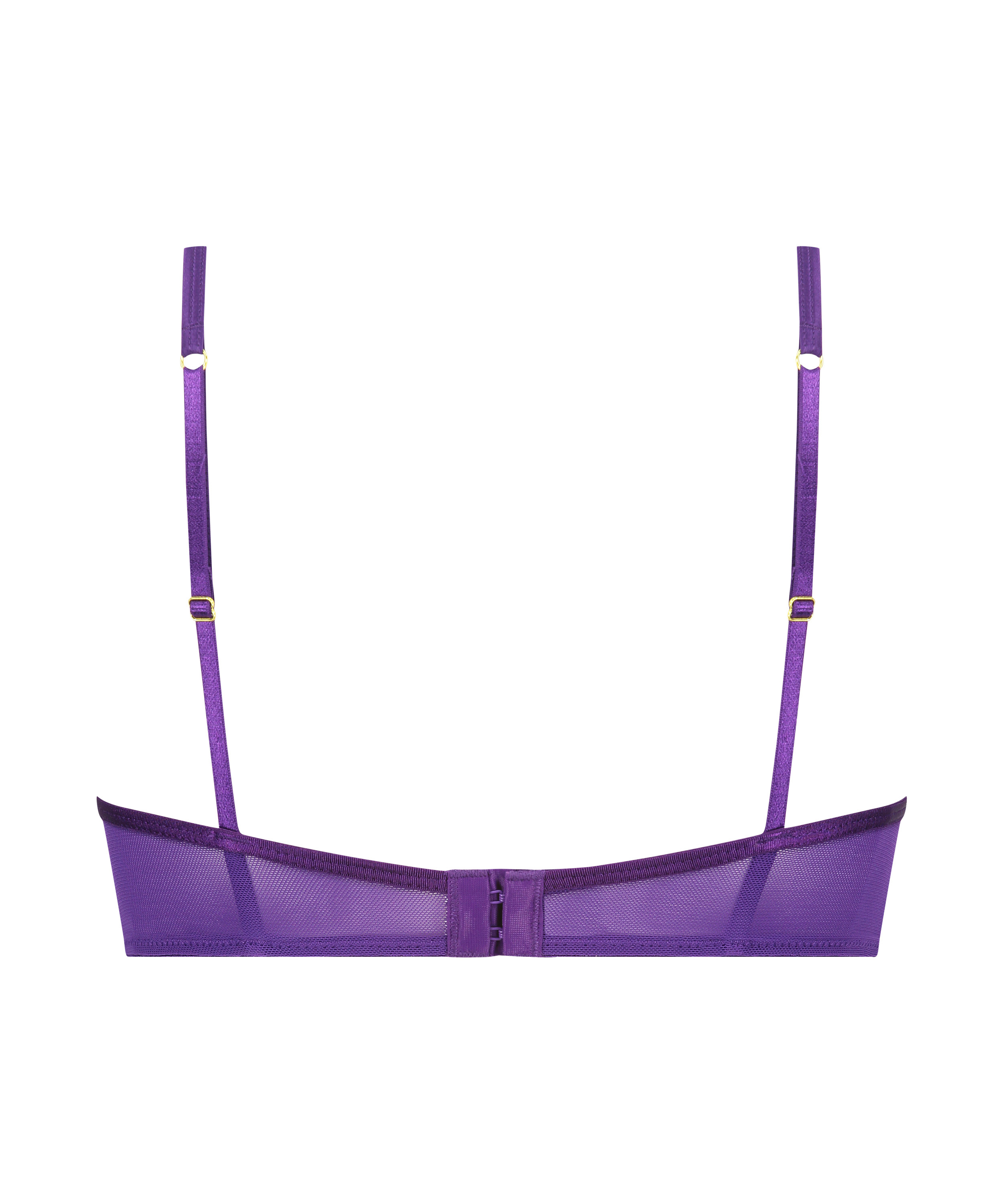 Soutien-gorge rembourr&eacute; demi-bonnet &agrave; armatures longline Iggy, Violet, main