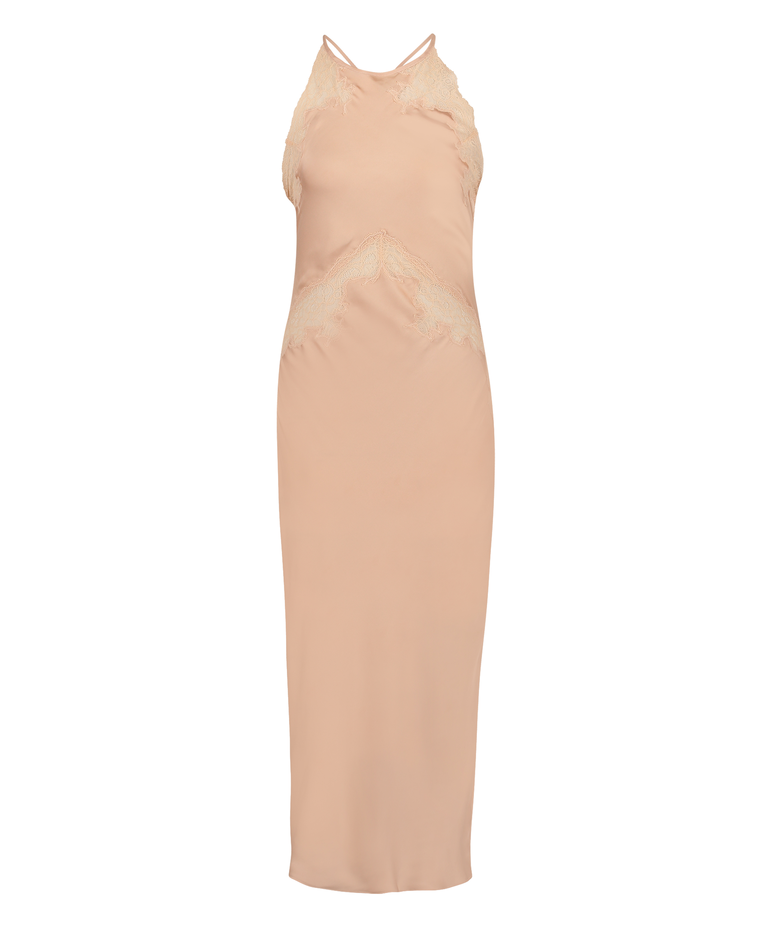 Nuisette en satin Long, Beige, main