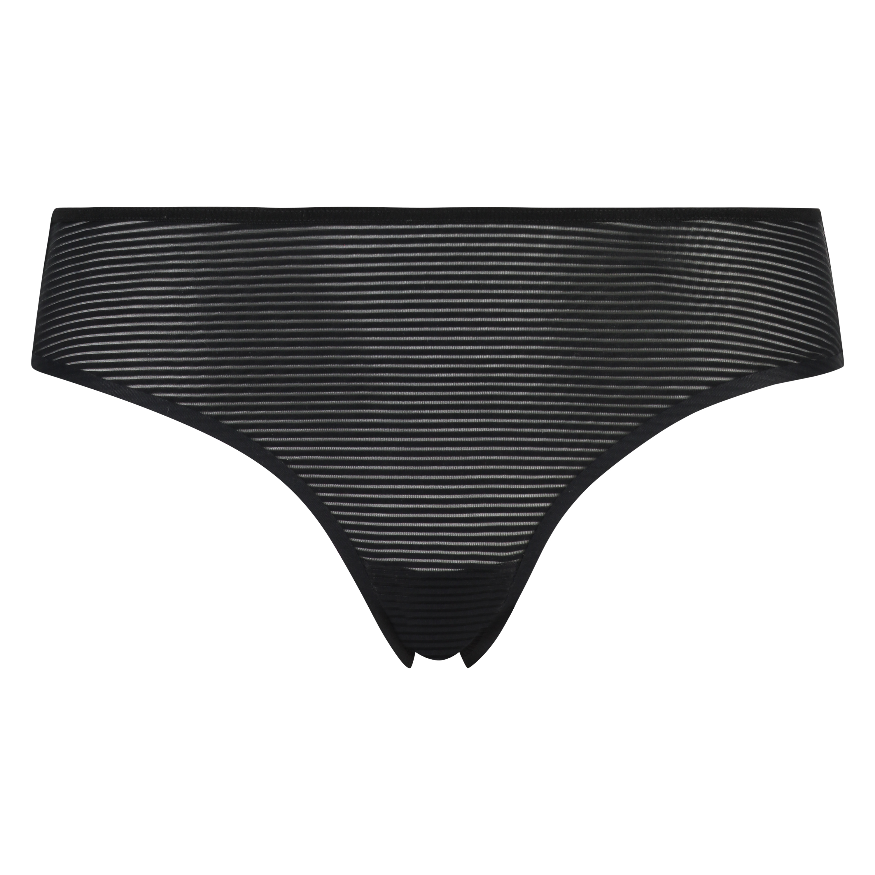 Slip brésilien invisible Stripe mesh, Noir, main