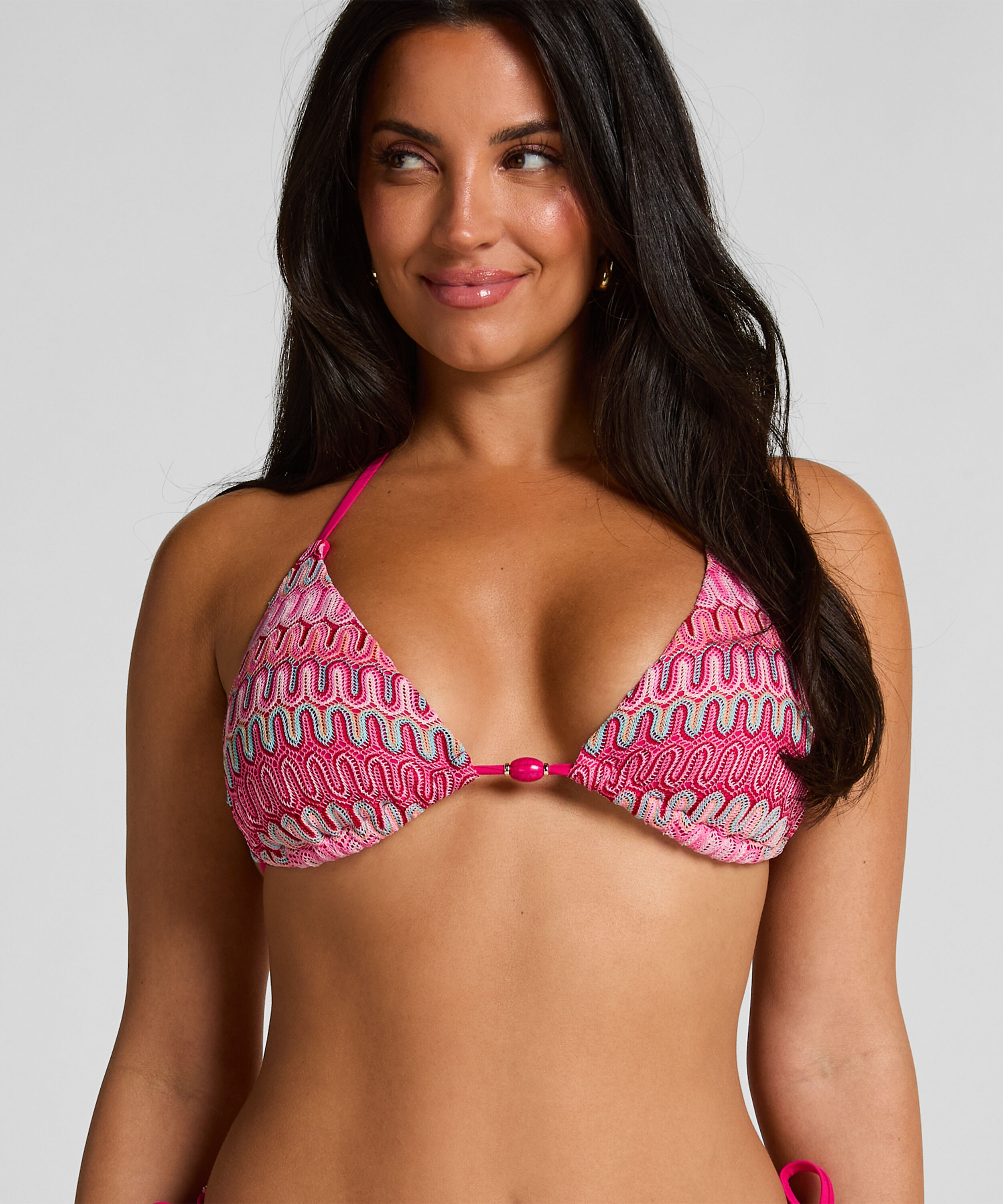 Haut de bikini triangle Cali, Rose