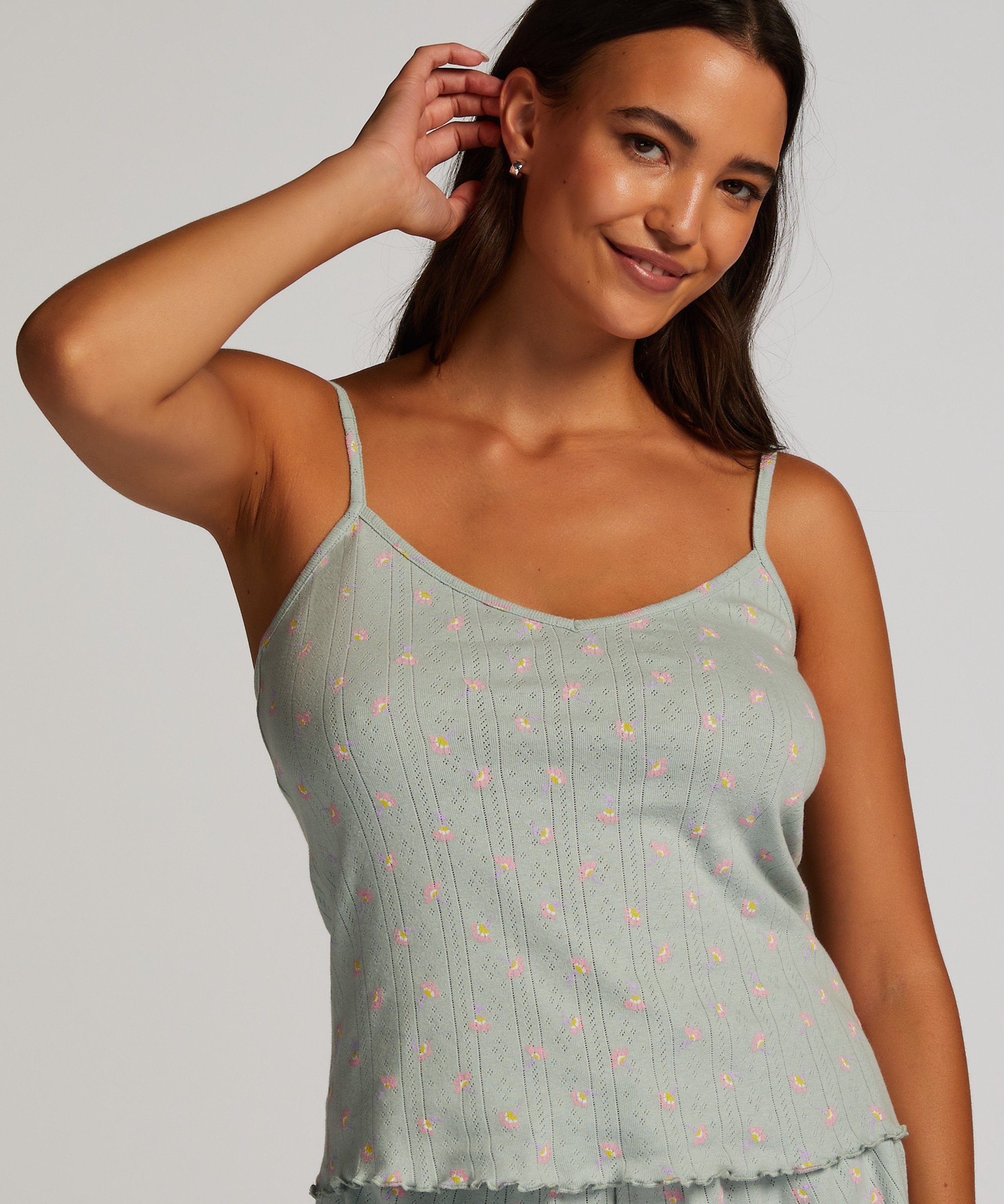 Camisole Coton, Vert, main