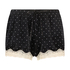 Short Velours Lace, Noir