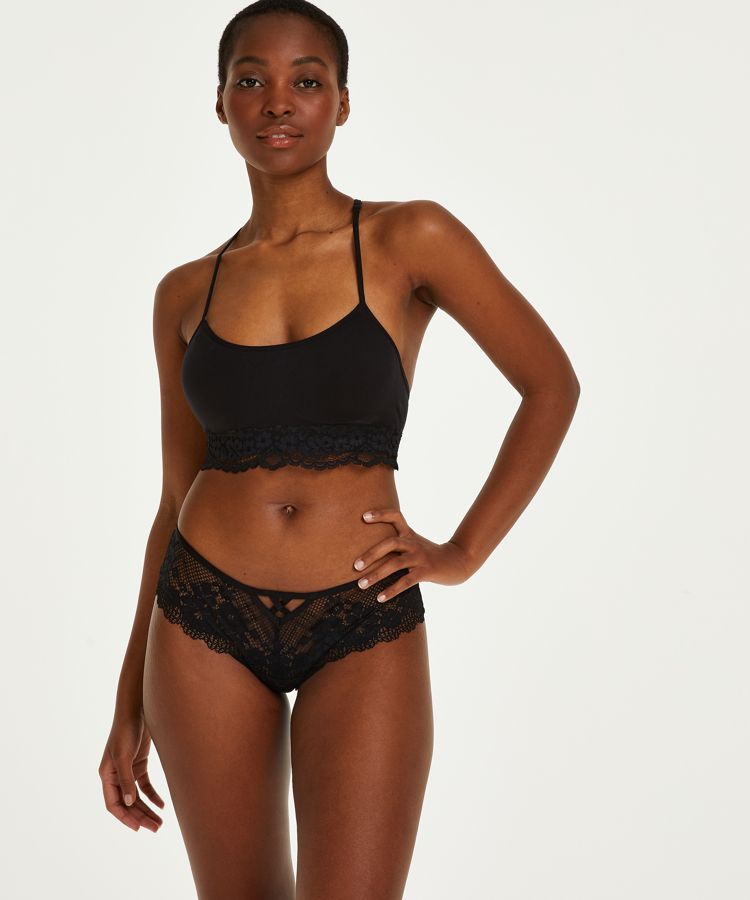 Boxer string Jella, Noir, main
